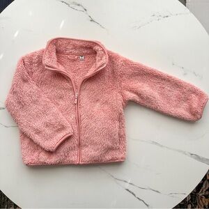 Uniqlo Faux Fur Pink Jacket Kids - Size 3-4